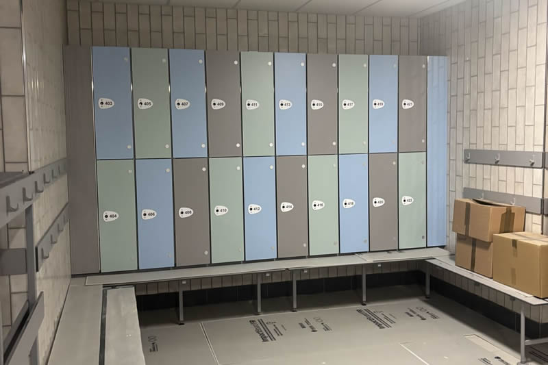 Combined Cubicles & Lockers With Seating Installation In Hartlepool