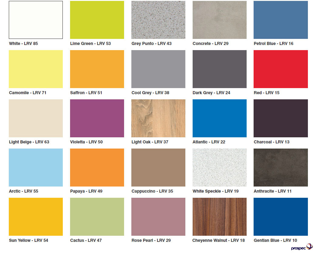 Laminate Colour Chart