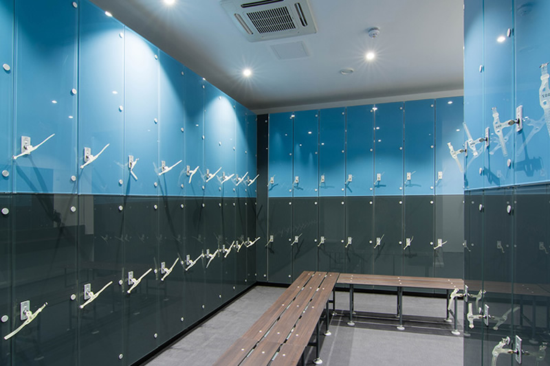 Marathon Glass Wet Area Lockers In Focus Marathon Glass Wet Area Lockers In Focus